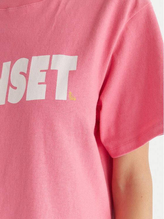 Roxy Roxy T-Shirt Sunnyoversize Easy ERJZT06033 Różowy Oversize
