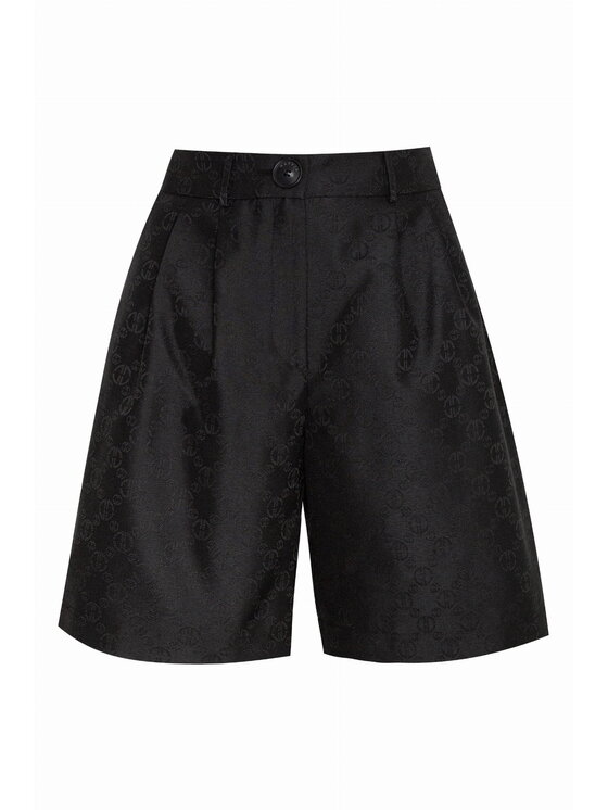 Magda Matyja Magda Matyja Szorty materiałowe Lexy Shorts Czarny Slim Fit