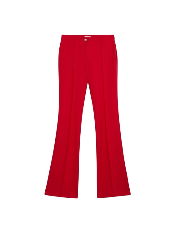 Oltre Oltre Spodnie materiałowe P070R008830N016 Czerwony Flare Fit