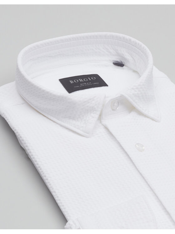 Borgio Borgio Koszula ATELLA Biały Slim Fit