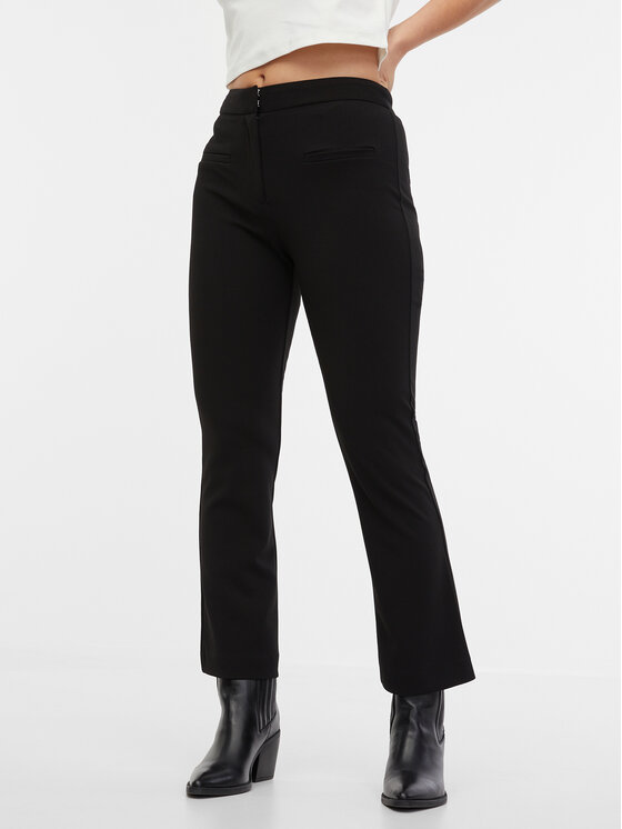 Orsay Orsay Spodnie damskie 1000323660000__38 Czarny Regular Fit
