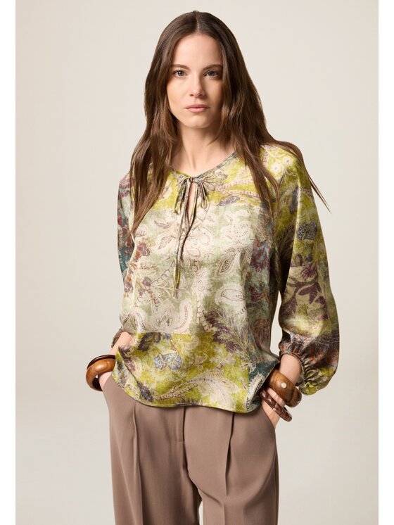 Oltre Oltre Blusa 2507J000751N0S5 Verde Regular Fit