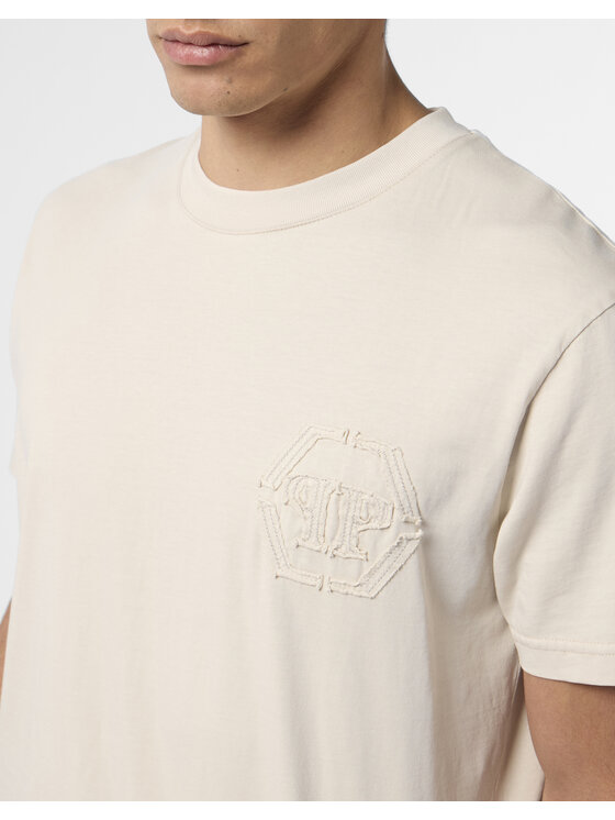 PHILIPP PLEIN PHILIPP PLEIN T-Shirt 29734 Beżowy Regular Fit