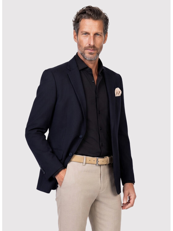 Pako Lorente Pako Lorente Marynarka P26WP-3X-011 Granatowy Slim Fit