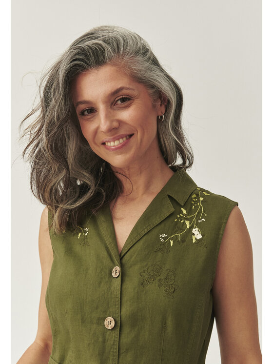 TATUUM TATUUM Sukienka codzienna SOFORINA Khaki Fitted Fit