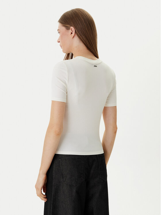 Calvin Klein Calvin Klein Tričko LV044D246G Écru Slim Fit