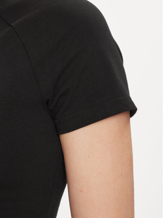 Juicy Couture Juicy Couture T-Shirt Shrunken Diamante JCMCT223257 Schwarz Slim Fit