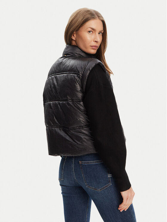Guess Guess Vestă W5YL11 WHDO2 Negru Regular Fit