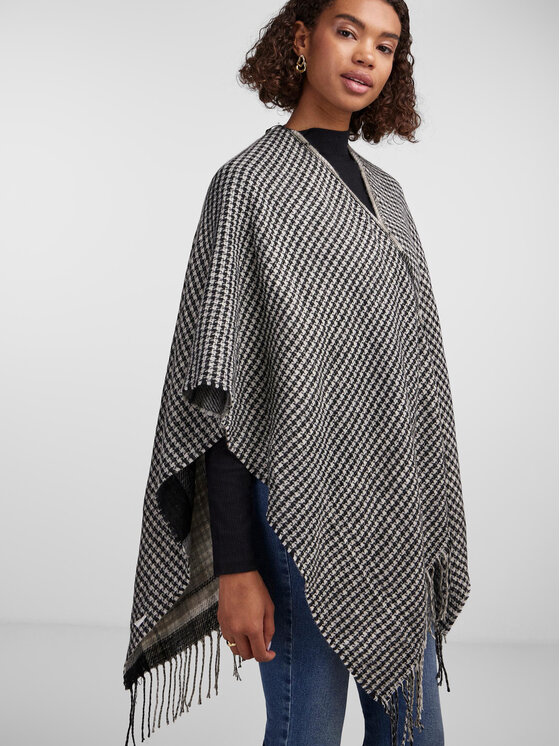 Pieces Pieces Poncho 17144441 Grigio Regular Fit