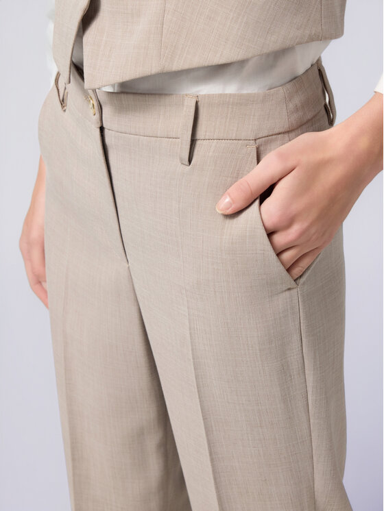Oltre Oltre Pantaloni di tessuto P027R108488N002 Écru Regular Fit