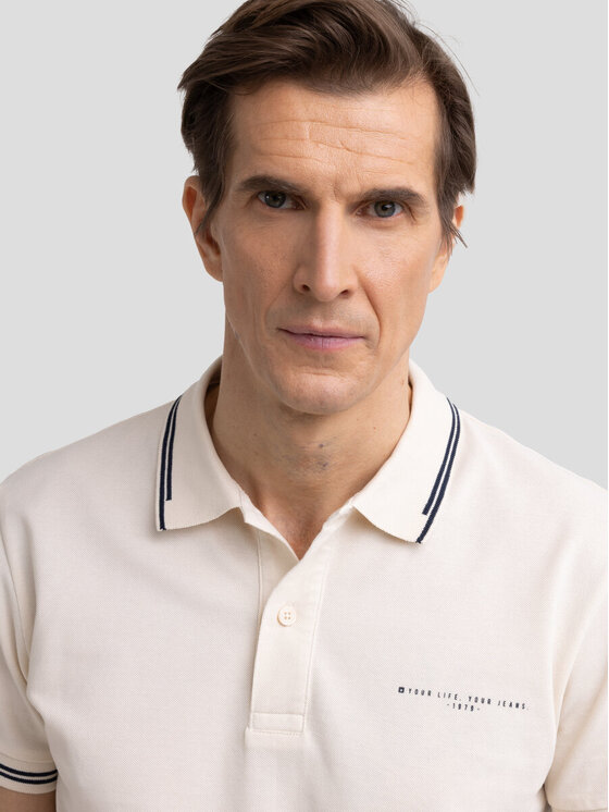 BIG STAR BIG STAR Polo WLADYM_103_150 Beżowy Basic Fit
