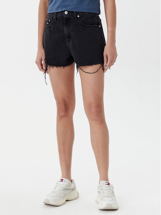 Tommy Jeans Pantaloncini di jeans DW0DW20097 Nero Regular Fit, taglia : 24