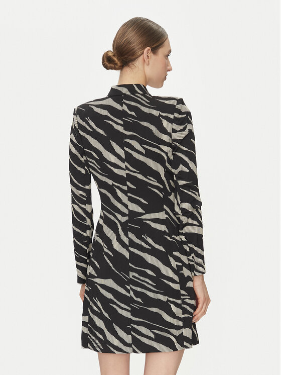 DKNY DKNY Коктейлна рокля DD4J6D32 Черен Slim Fit