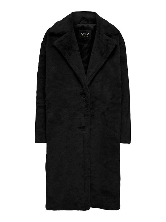 ONLY ONLY Krzno 15294033 Črna Loose Fit