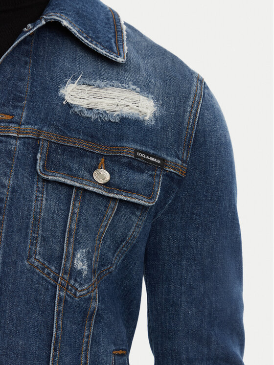 Dolce&Gabbana Dolce&Gabbana Jeansová bunda G9VZ8D G8LN5 Tmavomodrá Regular Fit