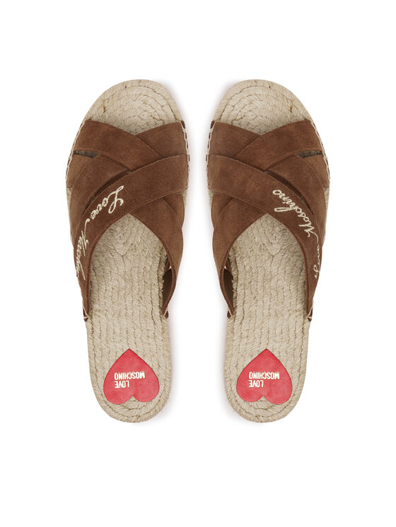 LOVE MOSCHINO LOVE MOSCHINO Klapki JA28362G0MIG0300 Brązowy