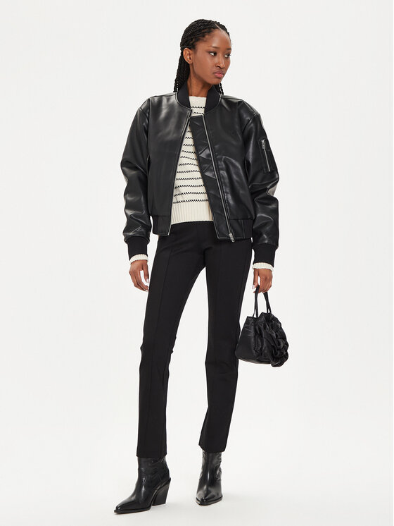 Calvin Klein Jeans Calvin Klein Jeans Geacă din imitație de piele J20J223546 Negru Regular Fit