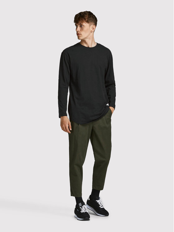 Jack&Jones Jack&Jones Majica dugih rukava Noa 12190128 Crna Loose Fit
