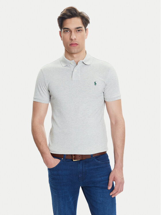 Polo Ralph Lauren Polo 710536856463 Grigio Slim Fit, taglia : XL