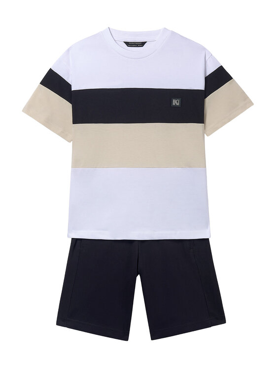 Mayoral Set tricou și pantaloni scurți 6691 Negru Regular Fit