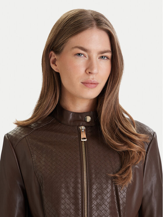 Guess Guess Kurtka z imitacji skóry W6RL52 WL850 Brązowy Regular Fit