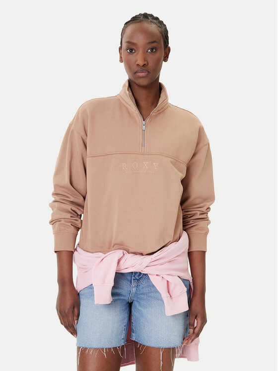 Roxy Roxy Pulóver Our Town ERJFT04949 Barna Regular Fit