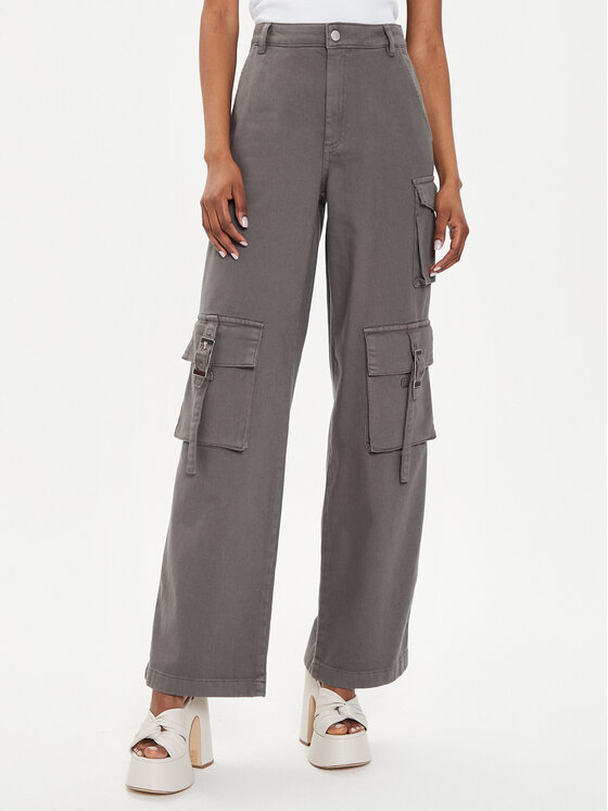 Gestuz Gestuz Pantaloni din material Mirza 10908720 Gri Relaxed Fit