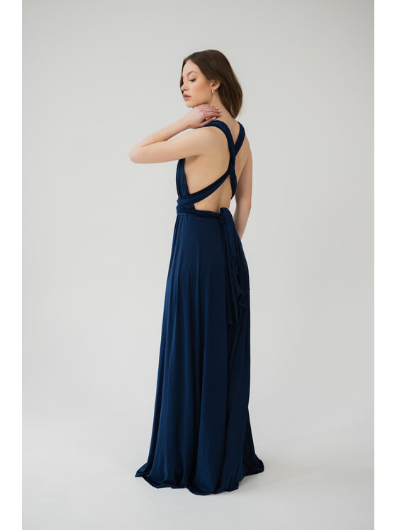 ROSE AVENUE ROSE AVENUE Sukienka wieczorowa MULTIWAY Granatowy Long Fit