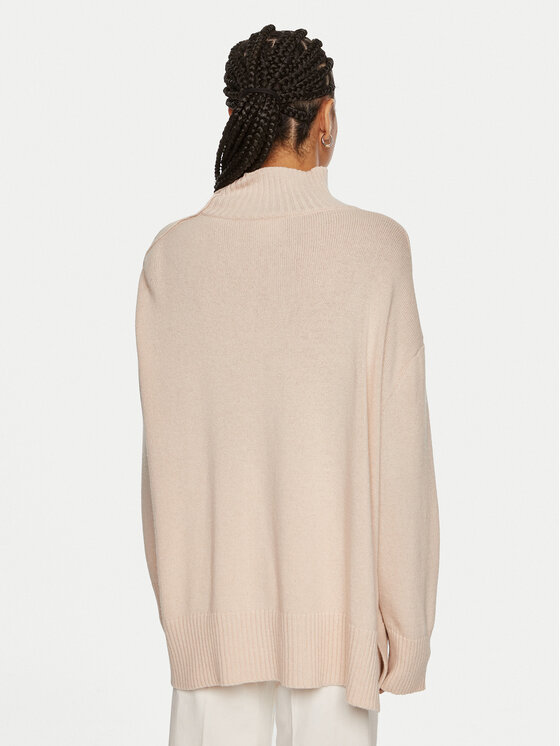 Kontatto Kontatto Rollkragenpullover 3M0170 Écru Relaxed Fit