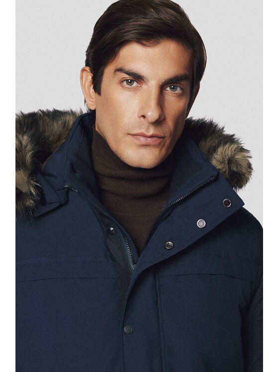 Lancerto Lancerto Kurtka zimowa Akranes KU097224000002 Granatowy Regular Fit