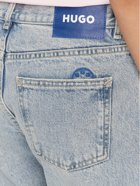 HUGO HUGO Farmer Getali_B 50537425 Kék Straight Fit
