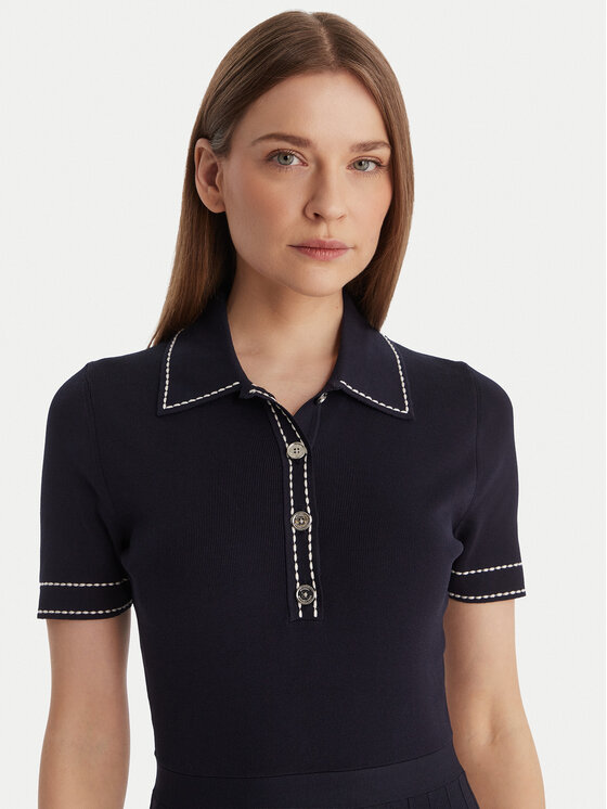 MICHAEL Michael Kors MICHAEL Michael Kors Плетена рокля MR683C0BFD Тъмносин Slim Fit