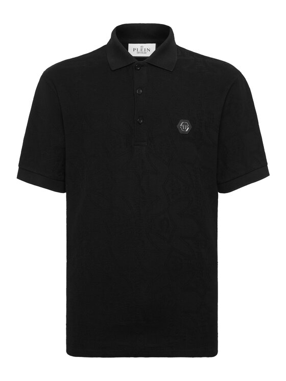 PHILIPP PLEIN PHILIPP PLEIN Polo 26189 Czarny Slim Fit