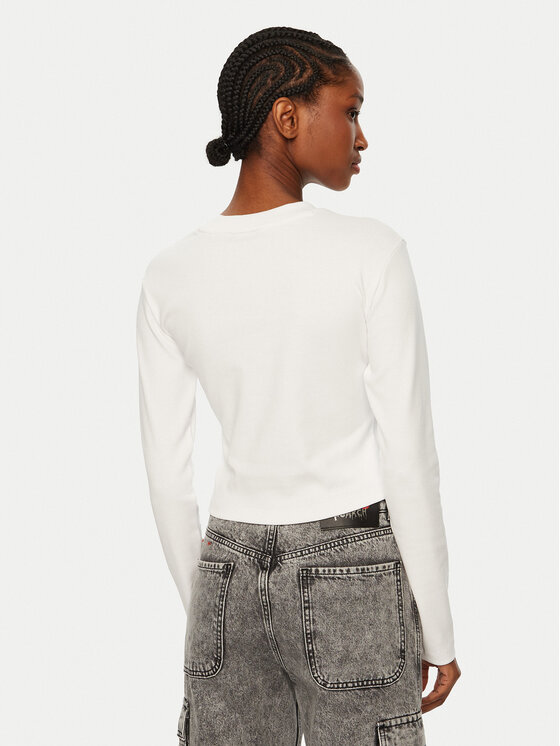 HUGO HUGO Bluzka Della 50537288 Biały Slim Fit