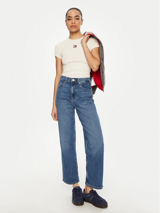 Tommy Jeans Tommy Jeans T-krekls DW0DW20463 Bēšs Slim Fit