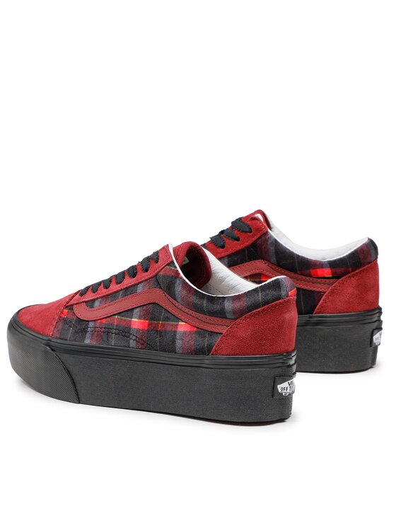 Vans old skool hotsell rouge bordeaux et noir