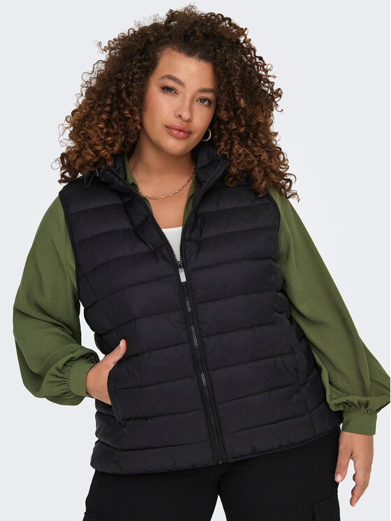 ONLY Carmakoma ONLY Carmakoma Αμάνικο Μπουφάν 15305695 Μαύρο Regular Fit