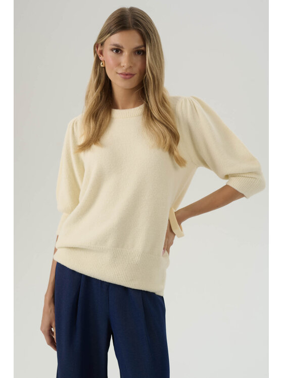 Femestage Femestage Sweter Femestage AB BASE SWE1660-002 Żółty Regular Fit
