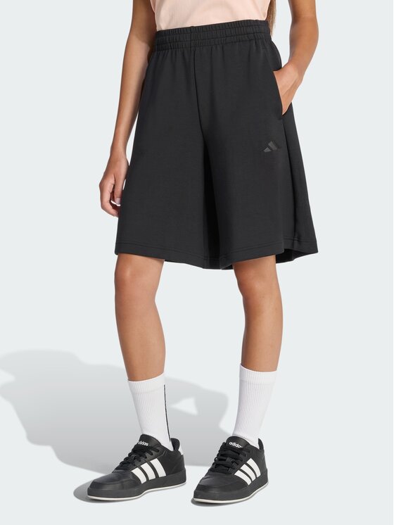 adidas adidas Szorty materiałowe 159451 Czarny Loose Fit