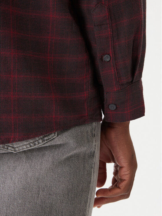 Wrangler Wrangler Πουκάμισο 1 Pkt Flannel 112371522 Μπορντό Relaxed Fit