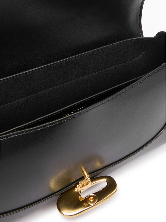 Calvin Klein Calvin Klein Soma Hardware Flap Shoulder Bag LV04F3146G Melns