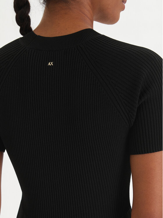 Armani Exchange Armani Exchange Trikotāžas kleita XW001885 AF10352 Melns Regular Fit