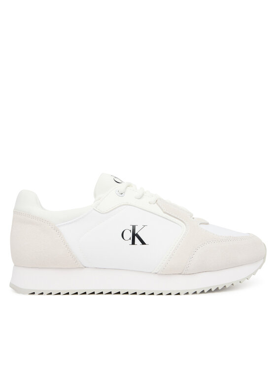 Sneakers Calvin Klein Jeans Runner Laceup Sock Mg Nylon Mix YW0YW01644 Alb