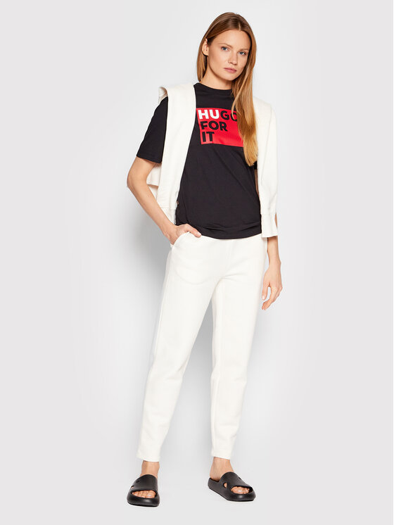 HUGO Hugo T-Shirt Dashire 50474497 Černá Relaxed Fit