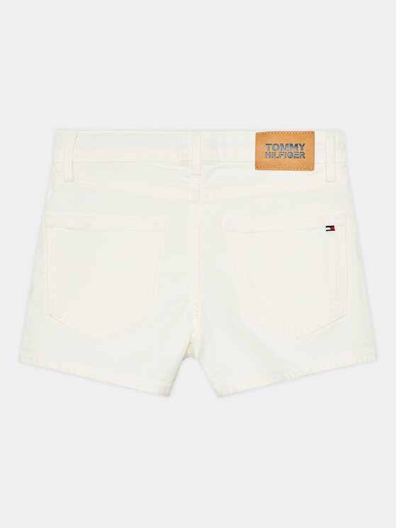 Tommy Hilfiger Tommy Hilfiger Szorty jeansowe Nora KG0KG07243 D Biały Skinny Fit