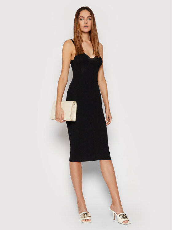 Remain Remain Úpletové šaty Gunilla Knit RM892 Černá Slim Fit
