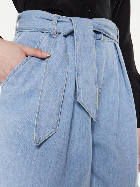 PINKO Pinko Džínsové šortky 100701 A0MM Modrá Relaxed Fit