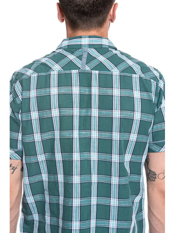 Mustang Mustang Camicia COLLIN CHECK SHIRT Bianco Regular Fit