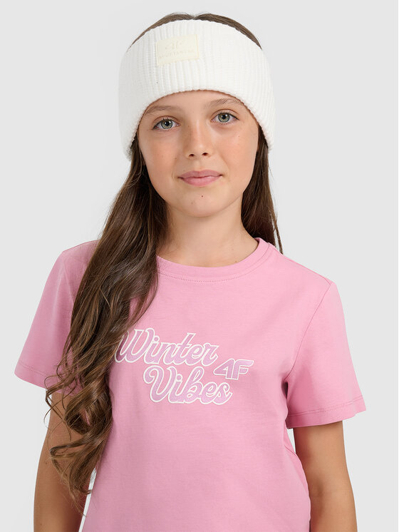 4F 4F T-Shirt APRES SKI Różowy Regular Fit