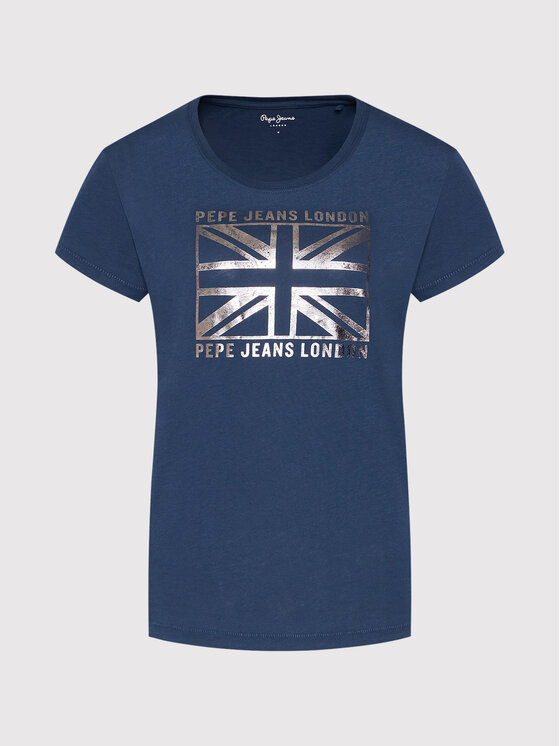Pepe Jeans Pepe Jeans T-Shirt Zeldas PL505037 Granatowy Regular Fit
